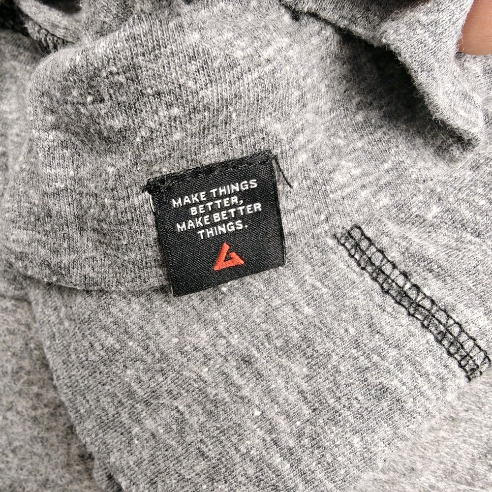 American Giant Lightweight Full Zip Hoodie Women's Medium Gray Made In USA - Picture 6 of 7